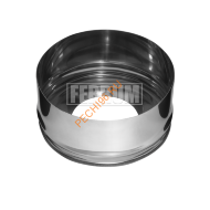 Заглушка Феррум с отверстием , нержавейка AISI 430-0,5 мм,  d 120/200 мм