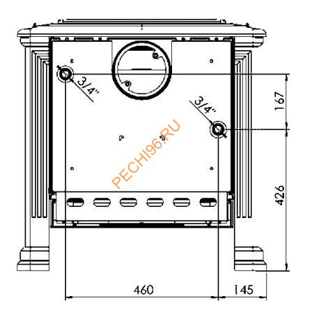 Чугунная печь-камин PLAMEN TENA Termo Чугунная печь-камин PLAMEN TENA Termo