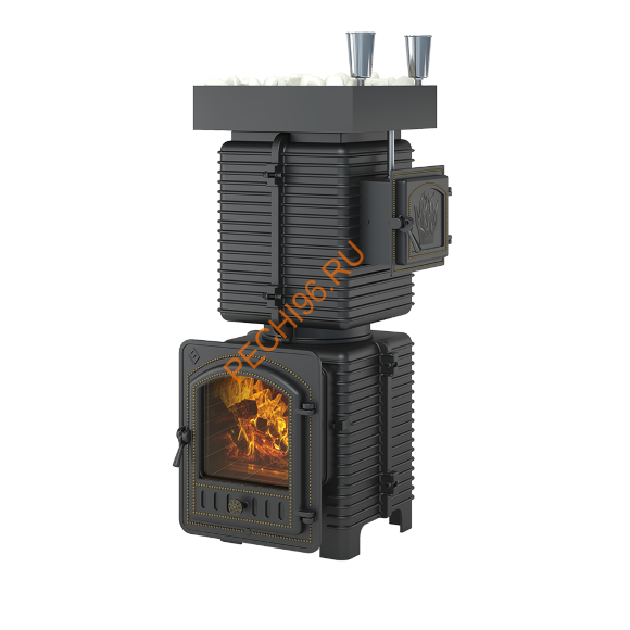 Печь банная Эверест Легкий пар Профи Чугун, под обкладку (по-серому), б/в Печь банная Эверест Легкий пар Профи Чугун, под обкладку (по-серому), б/в