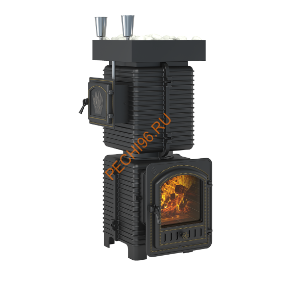 Печь банная Эверест Легкий пар Профи Чугун, под обкладку (по-серому), б/в Печь банная Эверест Легкий пар Профи Чугун, под обкладку (по-серому), б/в