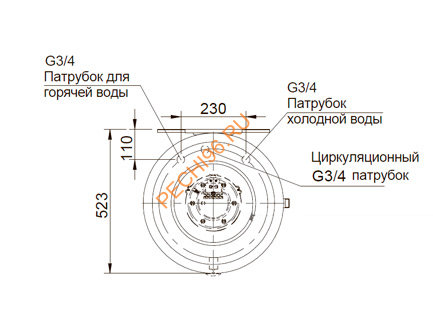 Бойлер косвенного нагрева Stout SWH-75, 75 литров, настенный Бойлер косвенного нагрева Stout SWH-75, 75 литров, настенный