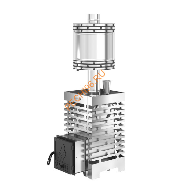 Печь банная ASTON 16 INOX с баком на трубе 50л, D115 (AISI 439) круглый в Нижнем Новгороде Печь банная ASTON 16 INOX с баком на трубе 50л, D115 (AISI 439) круглый в Нижнем Новгороде