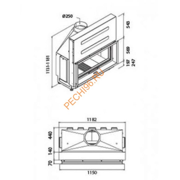 Каминная топка Rocal Calor LL-2090