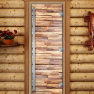 Дверь стеклянная DoorWood «Престиж», 800х2000мм, с фотопечатью «Лофт»
