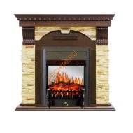 Электрокамин Royal Flame Dublin угловой Темный дуб/сланец с очагом Fobos FX M