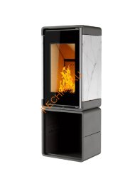 Печь-камин АСТОВ КУБ ПК 4581, камень, дровник Печь-камин АСТОВ КУБ ПК 4581, камень, дровник