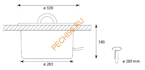 Освещающая шайка Cariitti IB320 с ручками Освещающая шайка Cariitti IB320 с ручками