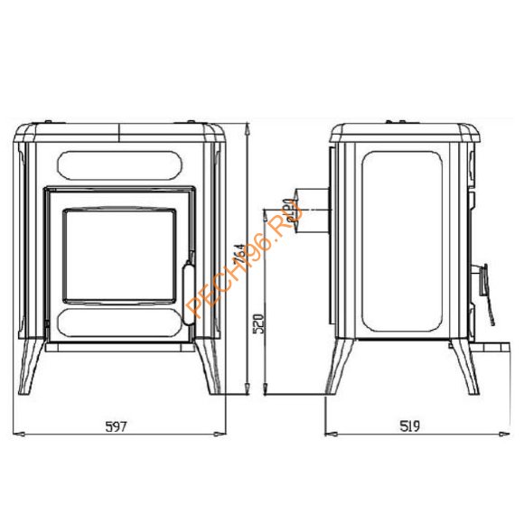 Чугунная печь-камин PLAMEN AMITY 3N Чугунная печь-камин PLAMEN AMITY 3N