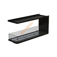 Торцевой биокамин 1200х500х300 мм, стекло тонированное