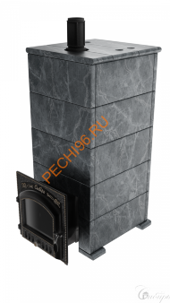 Печь банная Сибирь-премиум 40 (545х545), ТК 400 мм, ЗК, в облицовке Русский пар талькомагнезит