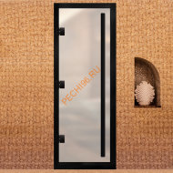 Дверь в хамам стеклянная Арта Престиж ВР Белая MATELUX, коробка черная алюминий с порогом Дверь в хамам стеклянная Арта Престиж ВР Белая MATELUX, коробка черная алюминий с порогом