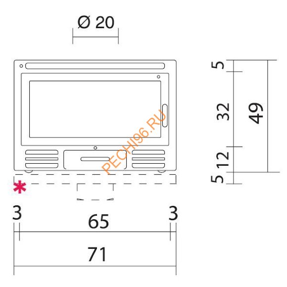 Каминная топка EdilKamin FIREBOX RIGA 49 DX/SX V Каминная топка EdilKamin FIREBOX RIGA 49 DX/SX V