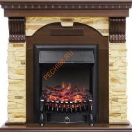 Электрокамин Royal Flame Dublin угловой Темный дуб/сланец с очагом Fobos FX