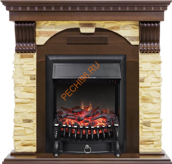 Электрокамин Royal Flame Dublin угловой Темный дуб/сланец с очагом Fobos FX