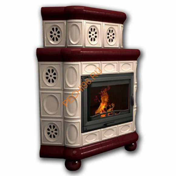 Печь-камин КимрПечь Медальон угловой двухъярусный Вишня Печь-камин КимрПечь Медальон угловой двухъярусный Вишня