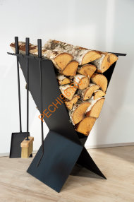 Дровница Fire&Wood EX, с каминными принадлежностями Дровница Fire&Wood EX, с каминными принадлежностями