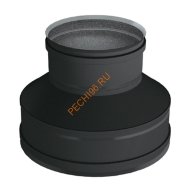 Переходник конус ВУЛКАН VBR термо-моно D150/250 мм, нерж 0.5, черный