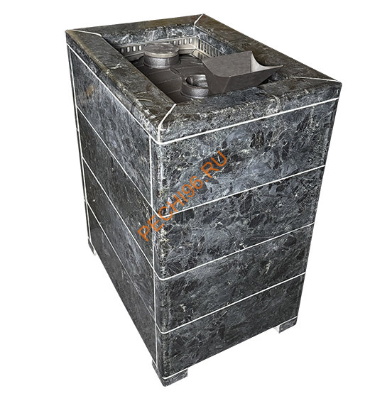 Чугунная банная печь BLACK STOVE Verona 26, ЗК, ГАЗ, Пироксенит