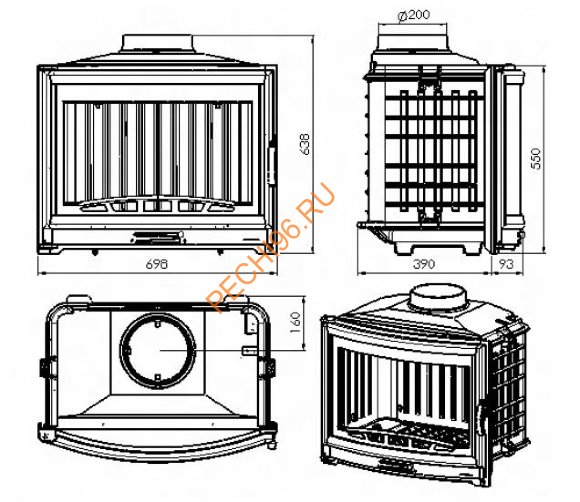 Дровяной камин CHAZELLES СS18 с топкой SOLO G70 Дровяной камин CHAZELLES СS18 с топкой SOLO G70