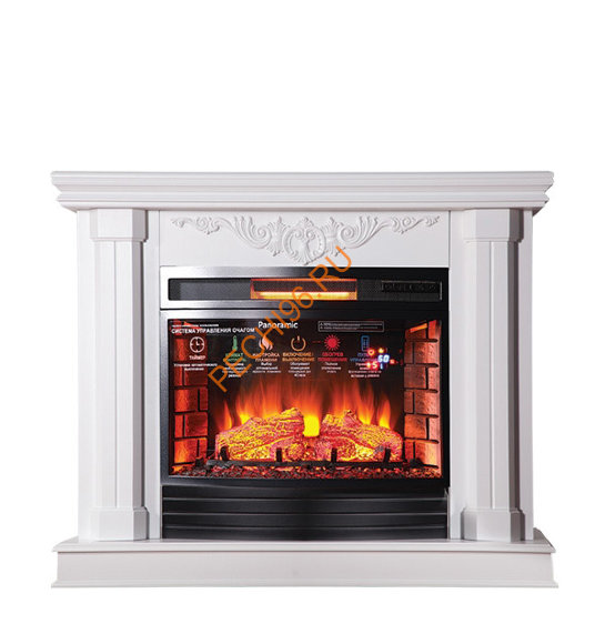 Электрокамин InterFlame Джениус с очагом Panoramic 25 LED FX QZ