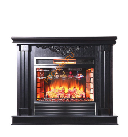 Электрокамин InterFlame Джениус с очагом Panoramic 25 LED FX QZ