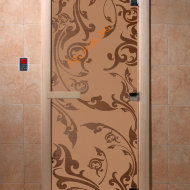 Дверь стеклянная DoorWood «Венеция бронза матовая», 1800х600 мм