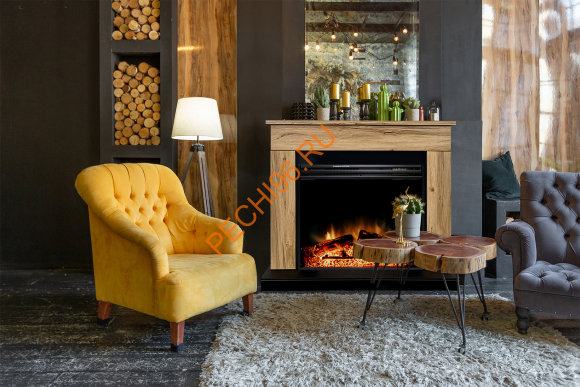 Электрокамин Royal Flame Bergen 23 Дуб галифакс с очагом Vision 23 EF LED 3D FX Электрокамин Royal Flame Bergen 23 Дуб галифакс с очагом Vision 23 EF LED 3D FX