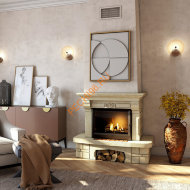 Облицовка для камина TALENCE SR с каменной балкой, пристенная