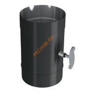 Задвижка ВУЛКАН VBR D120 мм, нерж 0.8, черная