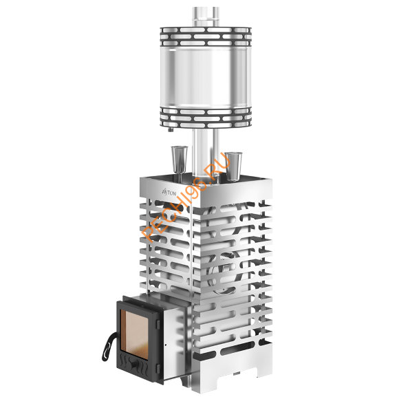 Печь банная ASTON 20С INOX с баком на трубе 50л, D115 (AISI 439) круглый в Нижнем Новгороде