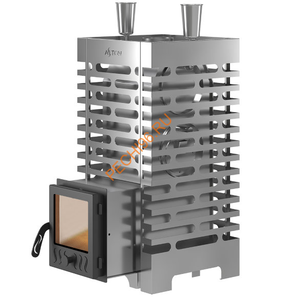 Печь банная ASTON 20С INOX с баком на трубе 50л, D115 (AISI 439) круглый в Нижнем Новгороде