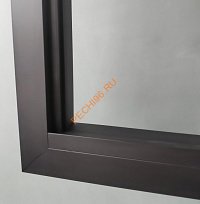 Дверь в хамам стеклянная Арта Престиж ВР Серая MATELUX, коробка черная алюминий с порогом