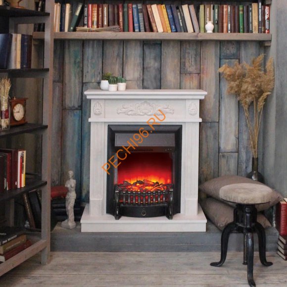 Электрокамин RealFlame Adelaida WT с очагом Fobos Lux BL