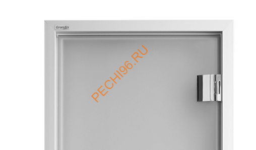 Дверь стеклянная Grandis GS 8х21-G-S-Si коробка алюминий Silver, ручка Абаш