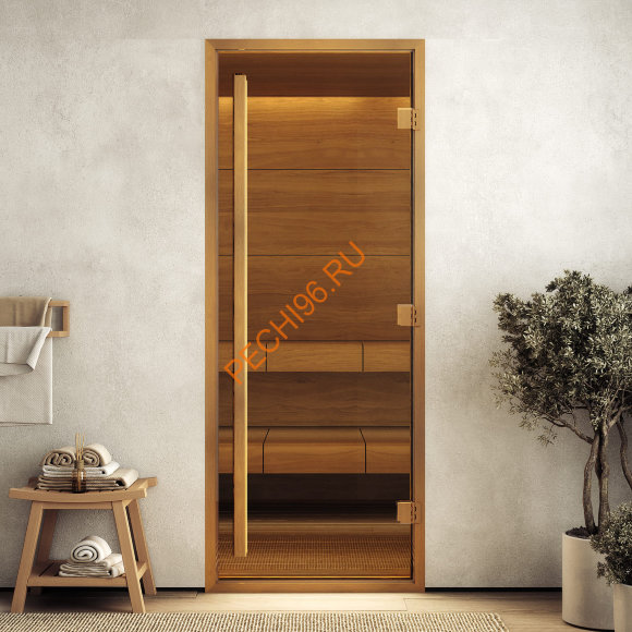 Дверь стеклянная DoorWood Хамам АРТ Wood 12 бронза