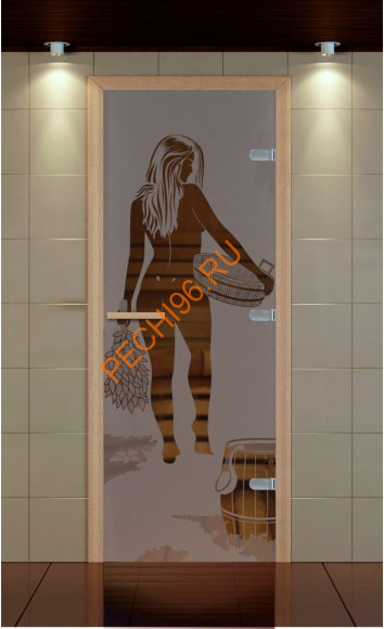 Дверь стеклянная ALDO NEW «Банщица» коробка бук без порога Дверь стеклянная ALDO NEW «Банщица» коробка бук без порога