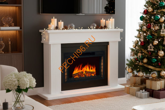 Электрокамин Royal Flame Mozart SFT Белый с очагом Vision 26 EF LED FX