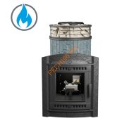 Печь банная Атмосфера L Талькохлорит ламель+сетка, с горелкой Печь банная Атмосфера L Талькохлорит ламель+сетка, с горелкой