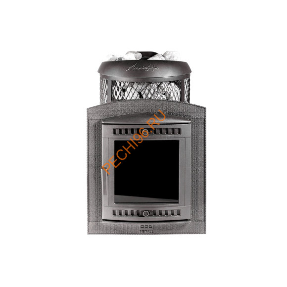 Печь банная Атмосфера L комбинированная сетка-ламель змеевик