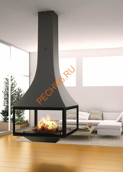 Камин Bordelet JULIETTA 985 Black Line, центральный подвесной Камин Bordelet JULIETTA 985 Black Line, центральный подвесной