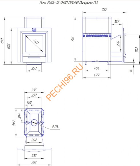 Печь банная Теплодар Русь 12 ЛНЗП Панорама Профи (1.1) Печь банная Теплодар Русь 12 ЛНЗП Панорама Профи (1.1)