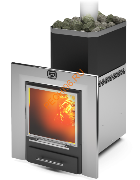 Печь банная Теплодар Русь 12 ЛНЗП Панорама Профи