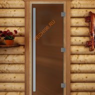 Дверь стеклянная DoorWood «Престиж», 800х2000мм, бронза матовая