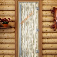 Дверь стеклянная DoorWood «Престиж», 700х1900мм, с фотопечатью «Модерн»