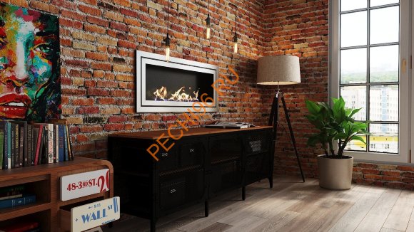 Биокамин Русский огонь Стенли 1100V встраиваемый