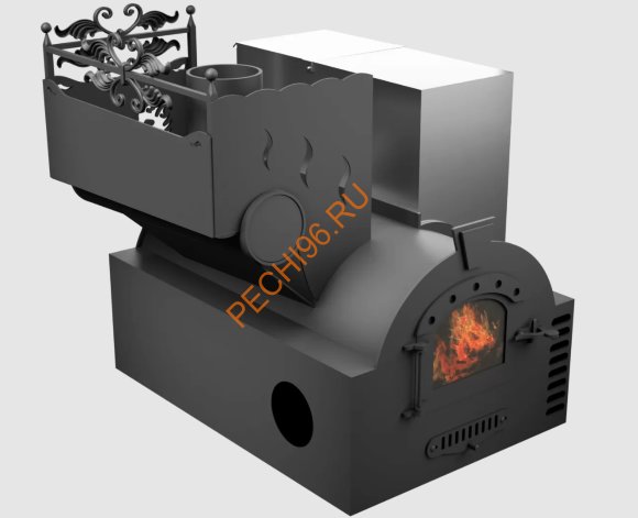Печь банная Термосфера Горыныч 3, малая дверь со стеклом, система СВО