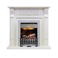 Электрокамин Dimplex Venice с очагом Danville Chrome FB2 фактурный белый Электрокамин Dimplex Venice с очагом Danville Chrome FB2 фактурный белый