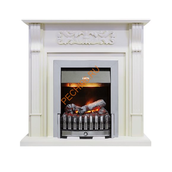 Электрокамин Dimplex Venice с очагом Danville Chrome FB2 фактурный белый Электрокамин Dimplex Venice с очагом Danville Chrome FB2 фактурный белый