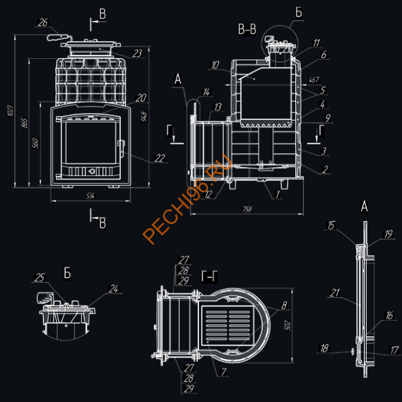 Печь банная Гефест AVANGARD ЗКН 35 (П2) в Нижнем Новгороде Печь банная Гефест AVANGARD ЗКН 35 (П2) в Нижнем Новгороде
