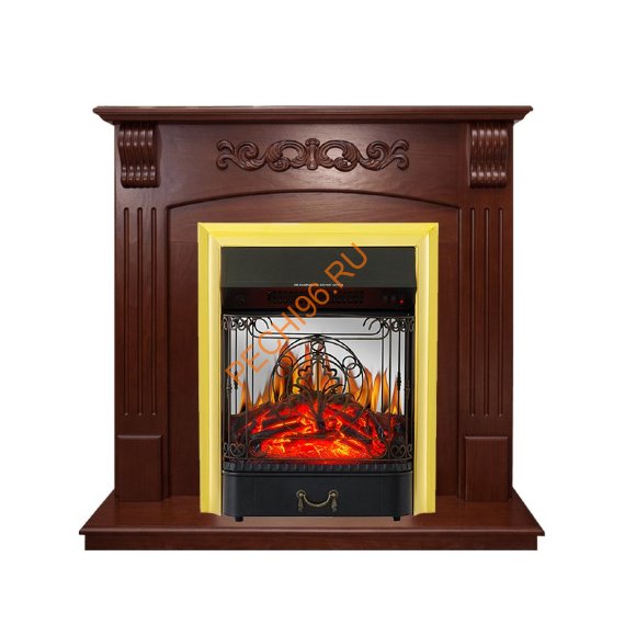 Электрокамин Royal Flame Sorrento угловой орех с очагом Majestic FX M